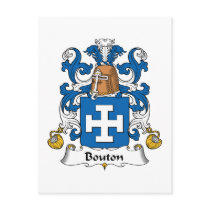 Bouton Family Crest postcards by coatsofarms Bouton Family Crest postcards