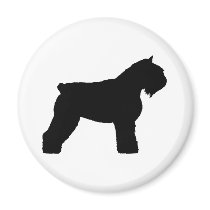 Bouvier des Flandres Dog (in black) magnets by dogsandhorses Bouvier des Flandres Dog (in black) magnets