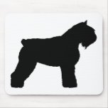 Bouvier des Flandres Dog (in black) Mouse Pads