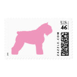 Bouvier des Flandres Dog (in pink) Postage Stamps