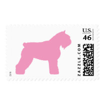 Bouvier des Flandres Dog (in pink) Postage Stamps