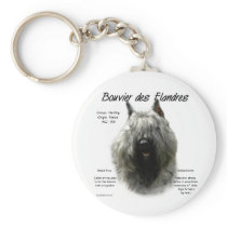 Bouvier des Flandres History Design Key Chains