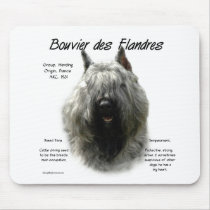Bouvier des Flandres History Design Mouse Pad