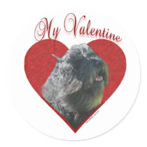 Bouvier My Valentine - Sticker by GreyWolfCreation Bouvier My Valentine - Sticker