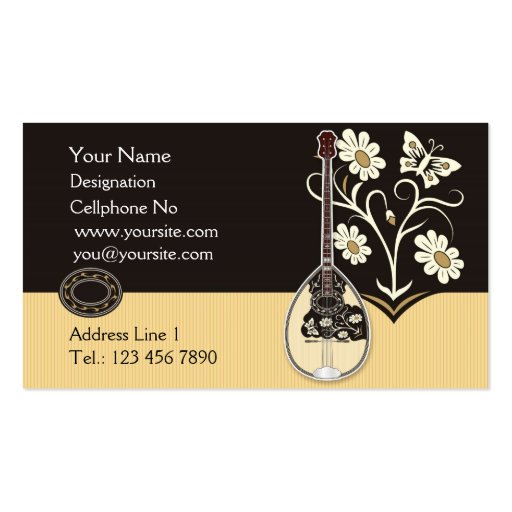 Bouzouki Business Cards (front side)