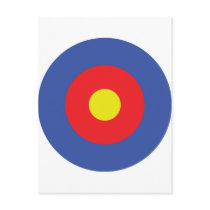 bow and arrow target - aim post card