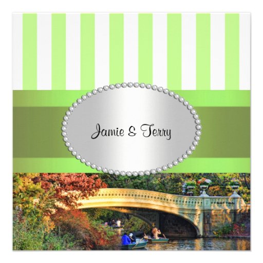 Bow Bridge, Central Park NYC 2 Wedding Invitation