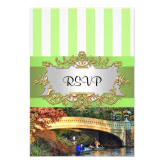 Bow Bridge Central Park NYC Invitation Suite RSVP