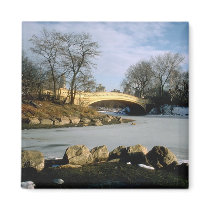 Bow Bridge Central Park Winter NYC magnets
