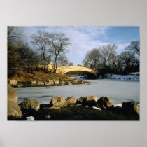 Bow Bridge Central Park Winter NYC Posters