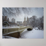 Bow Bridge in Winter, Central Park, NYC, Medium print