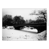 Bow Bridge Winter Central Park NYC cards