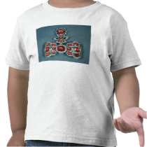 Bow brooch set with brilliant tee shirt