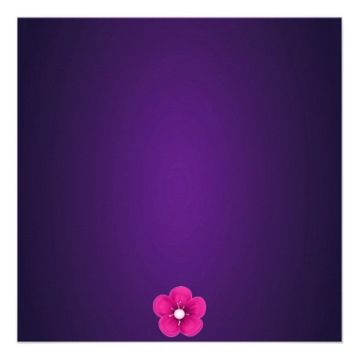 Bow/Flower Sweet Sixteen PurpleBirthday Invitation