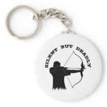 Bow Hunting Archery Silent But Deadly Keychain