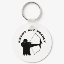 Bow Hunting Archery Silent But Deadly keychains by WhiteTiger_LLC Bow Hunting Archery Silent But Deadly keychains