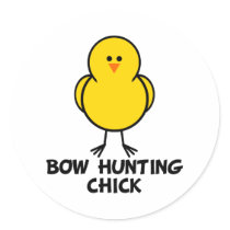 Bow Hunting Chick stickers by chicktshirts8 Bow Hunting Chick stickers