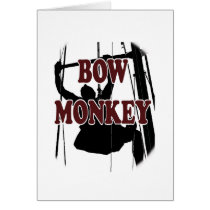 Bow Monkey Greeting Card
