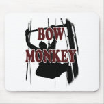 Bow Monkey Mouse Pads
