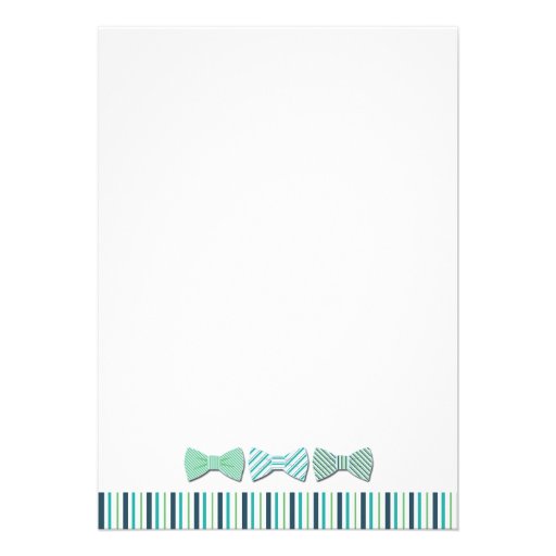 Bow Tie Baby Shower Invitation / navy turquoise