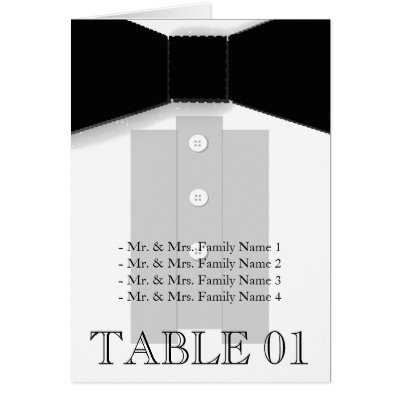 Bow Tie Table Wedding Place Cards