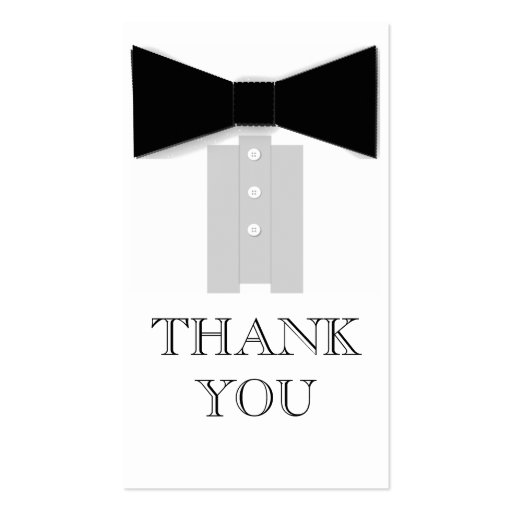 Bow Tie Thank You Cards Business Cards (front side)