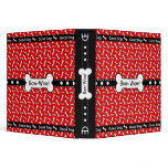 Bow-Wow Dog Trainer Obedience School Dog Bone 3 Ring Binder