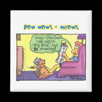 BOW WOWS & MEOWS - Okay - you two... magnets