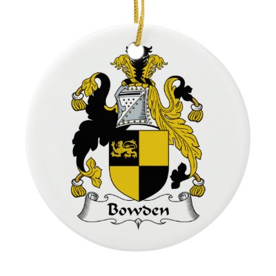 Bowden Family Crest Ornaments by coatsofarms. Buy these Bowden Family Crest gifts.