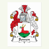 Bowen Family Crest Postcard
