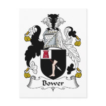 Bower Family Crest postcards