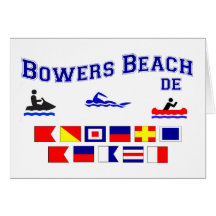 Bowers Beach DE Signal Flags Cards