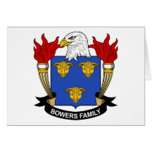 Bowers Family Crest Greeting Card