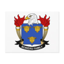 Bowers Family Crest postcards