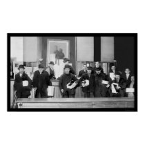Bowery Men in a Shoe Line in New York City 1910 posters