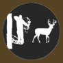 Bowhunter in Treestand Shooting Deer