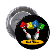 Bowl a Rama Bowling Pinback Button