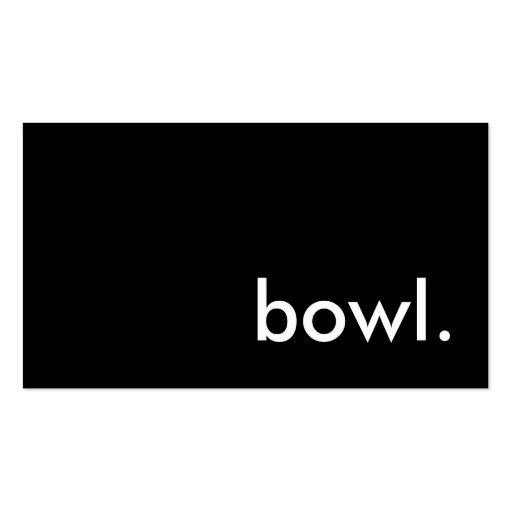 bowl. business card templates