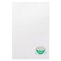 bowl of popcorn stationery paper