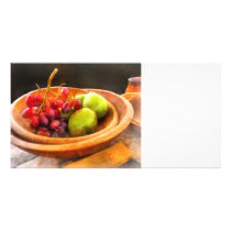 Bowl of Red Grapes and Pears photo cards