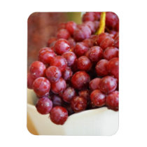 Bowl of Red Grapes premium magnets