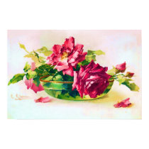 Bowl of Roses Poster