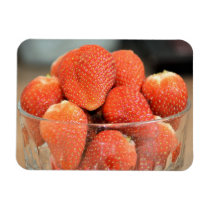Bowl of Strawberries premium magnets