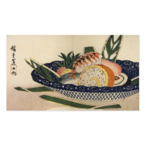 Bowl of Sushi, circa 1800's Japan. Business Card Template