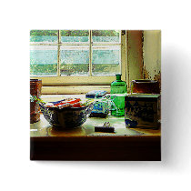 Bowl of Vegetables and Green Bottle buttons