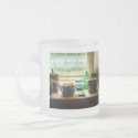 Bowl of Vegetables and Green Bottle mug
