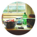 Bowl of Vegetables and Green Bottle sticker