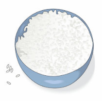 bowl of white rice cut out