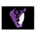 Bowl Pin Purple Retro Bowling SIgn cards by atomic50s Bowl Pin Purple Retro Bowling SIgn cards