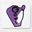 Bowl Pin Purple Retro Bowling SIgn mousepads by atomic50s Bowl Pin Purple Retro Bowling SIgn mousepads